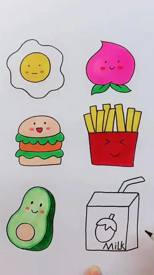 教孩子画一些好吃的吧简笔画教程
