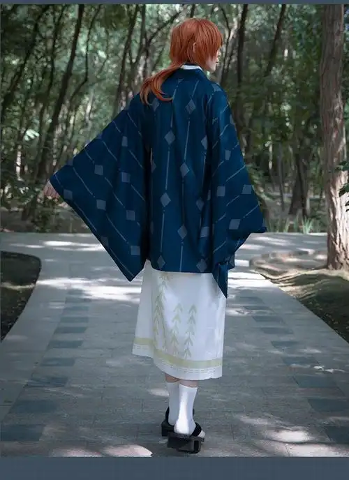 文豪野犬cos服中原中也梅雨和服 女cosplay全套木屐假发新品现货 梅雨