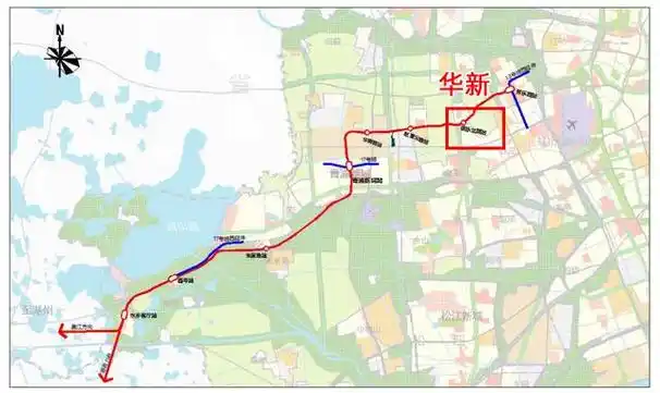 25号线 上海示范区线,2条地铁一南一北贯穿,华新这个不起眼的板块改写