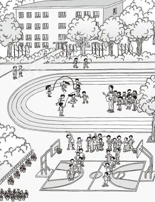 运动场简笔画图 简笔画图片大全-普车都