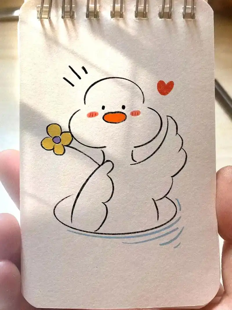 简笔画day2敲可爱小鸭鸭教程