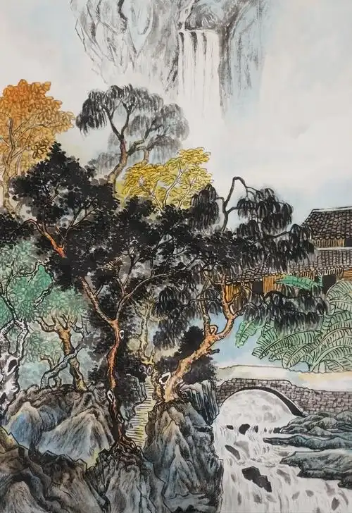 水墨童年一一我的国画教材巜杂树的画法》