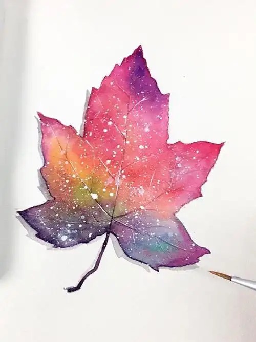 叶子 水彩 植物 手绘 树叶 插画