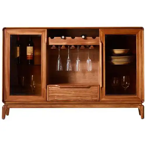 百谷北欧实木餐边柜乌金金木小户户型餐厅现代餐边柜