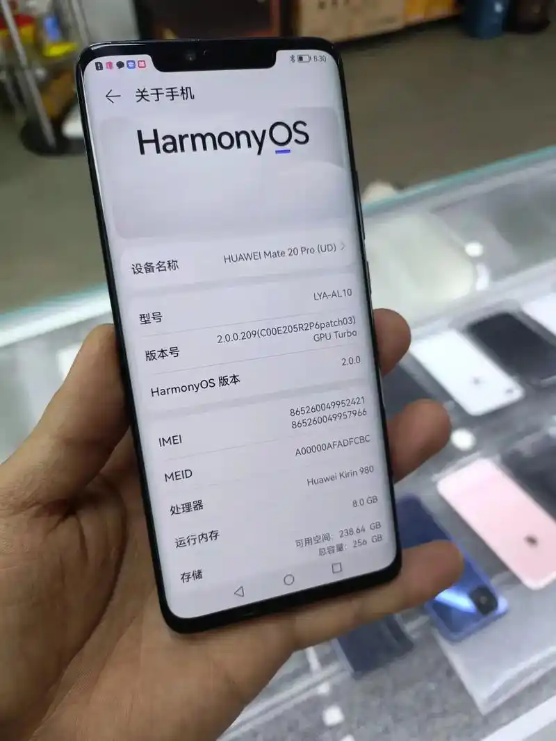 型号:华为mate20pro 内存:8 256 系统