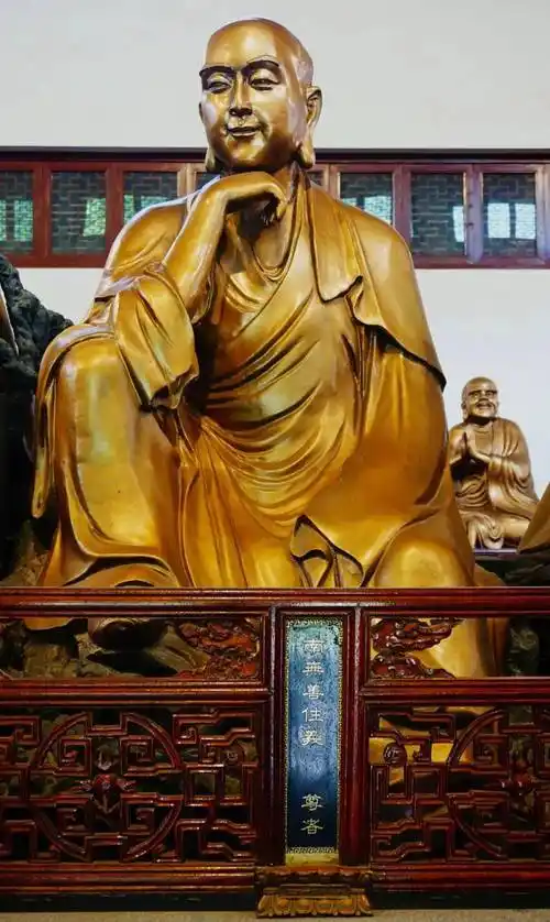 灵隐寺五百罗汉堂——善住义尊者(449)_天子_尊尊_供养