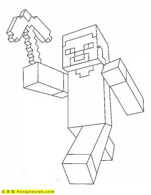11张男生最喜欢的我的世界游戏角色卡通涂色图片