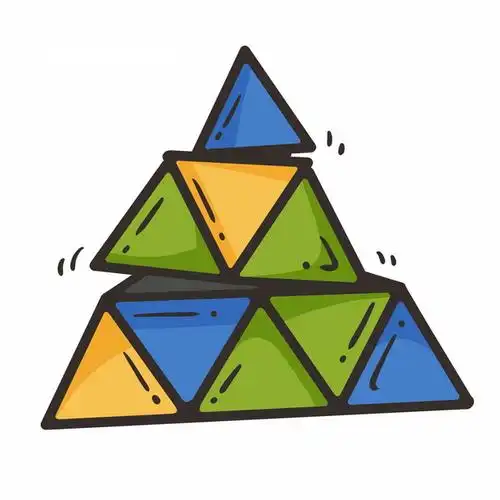 彩色卡通三角魔方玩具8632260png图片免抠素材