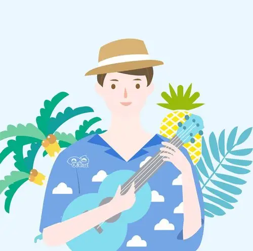 吉他尤克里里 男生女生情侣头像