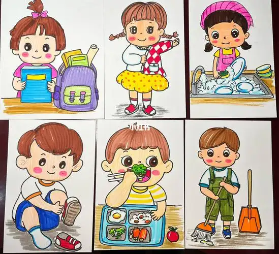 整理书包  #穿衣服  #洗碗  #穿鞋子  #吃饭  #打扫  #小学生  #简
