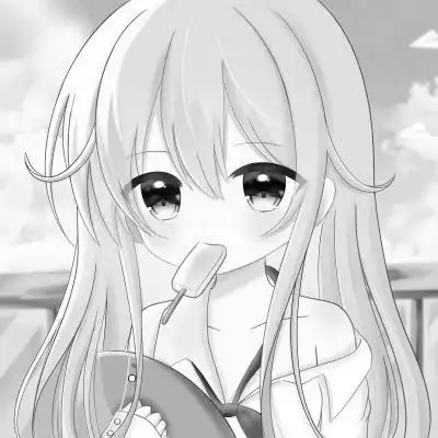 超可爱的黑白动漫女生头像图片