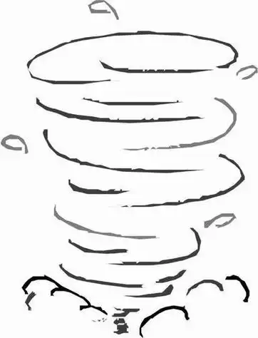 大风 strong>简笔画 /strong>学画天气简笔画刮风表示风很大的简笔画