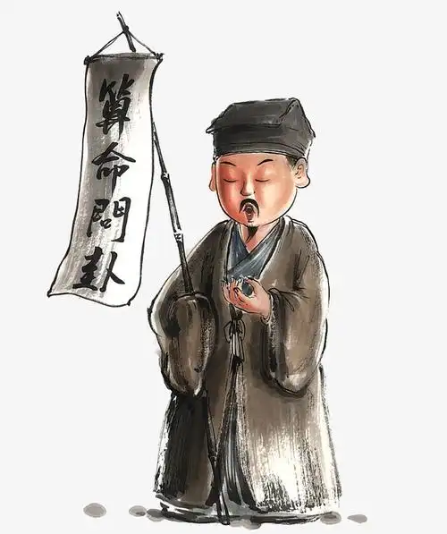 手绘卡通水浒英雄吴用