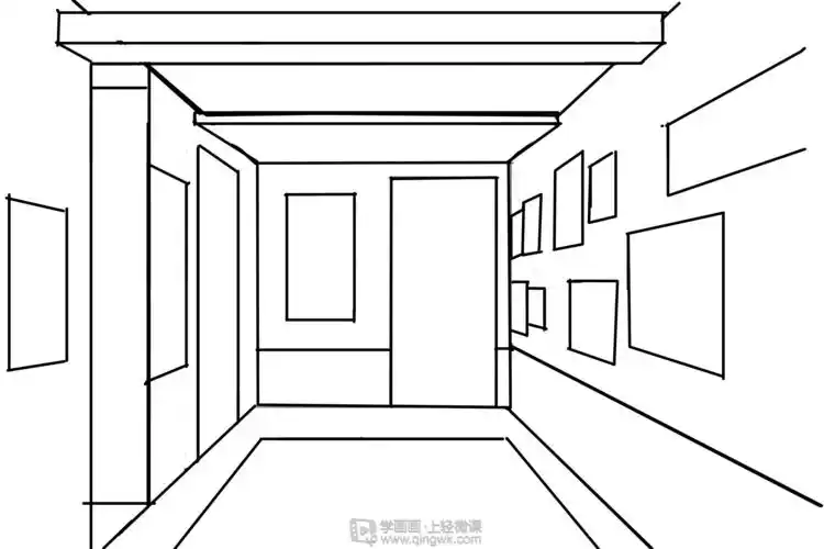 一点透视绘画基础透视训练