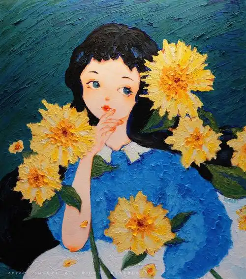 苏格子手绘油画棒人物合集