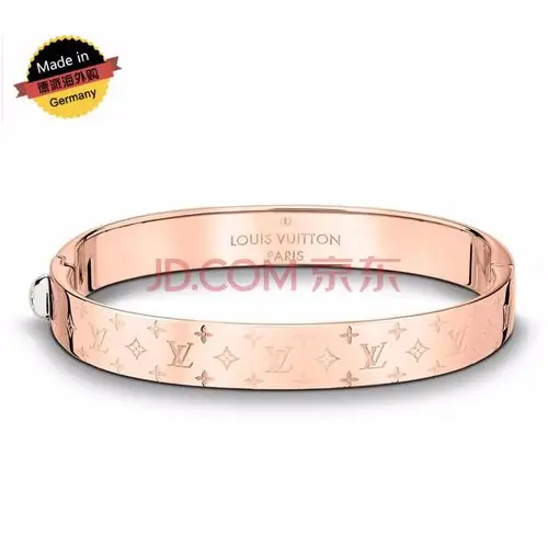 louis vuitton/路易威登 nanogram 女士手镯手环 经典lv老花图案 黄铜