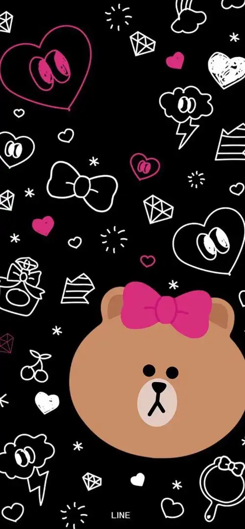 2018年11月3日 0:20   关注  line布朗熊 少女心 可爱壁纸 黑底 卡