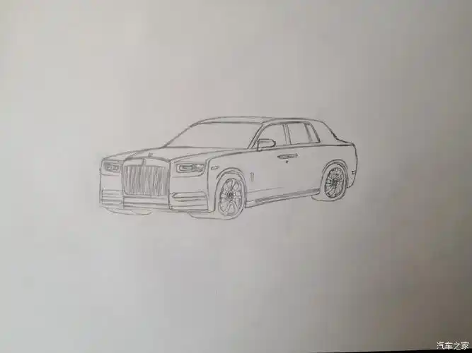 【图】奢华依旧——手绘劳斯莱斯幻影_汽车插画论坛_汽车之家论坛