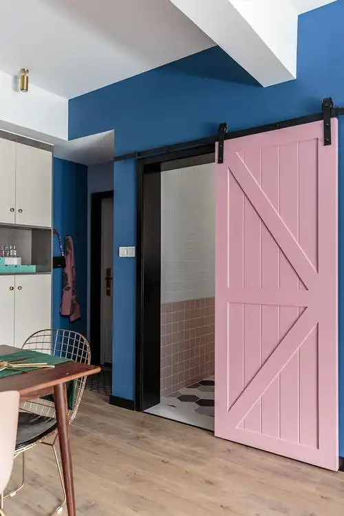 80㎡北欧混搭风装修谷仓门设计