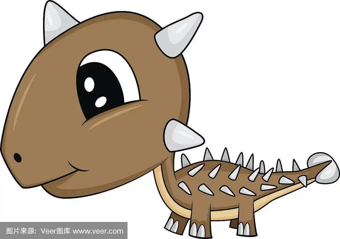 可爱的小甲龙恐龙