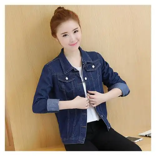 舒弗星(lachouffe)女士短外套 牛仔外套女短款2020春秋韩版牛仔衣短