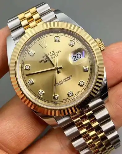 劳力士126333,41mm表径,精钢/18k金表壳表带,3235自动机械机芯,全套