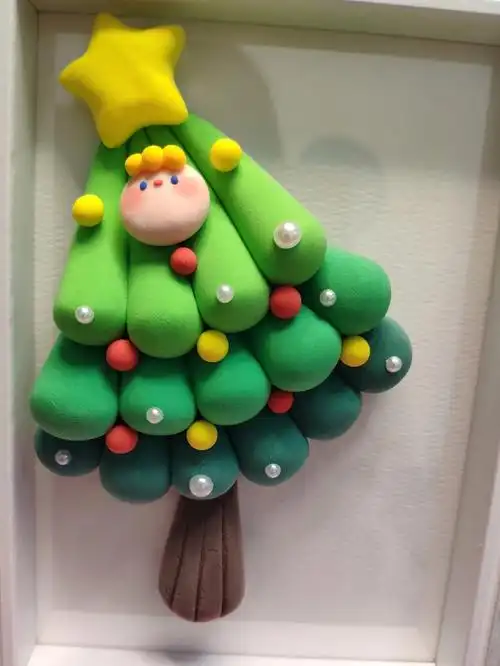 超轻黏土圣诞树终于不那么粗糙啦