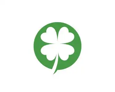 绿色三叶草叶标志模板设计矢量照片