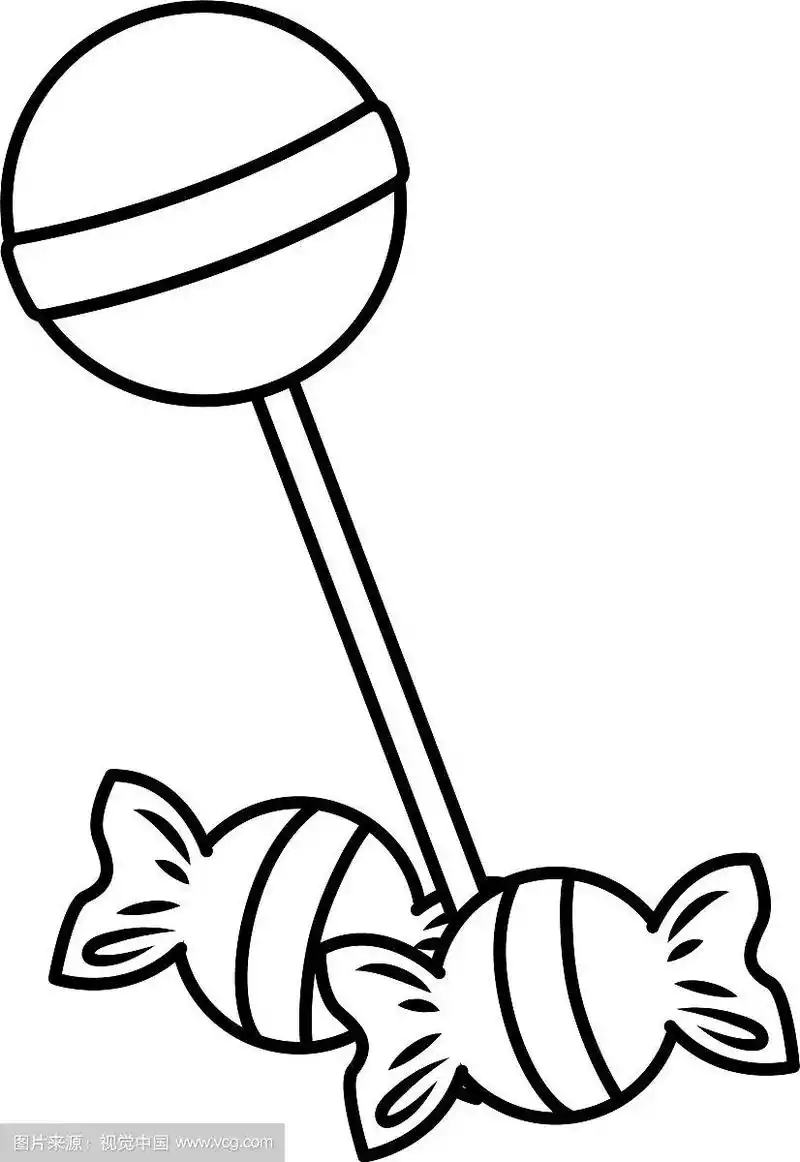 棒棒糖和黑白糖果