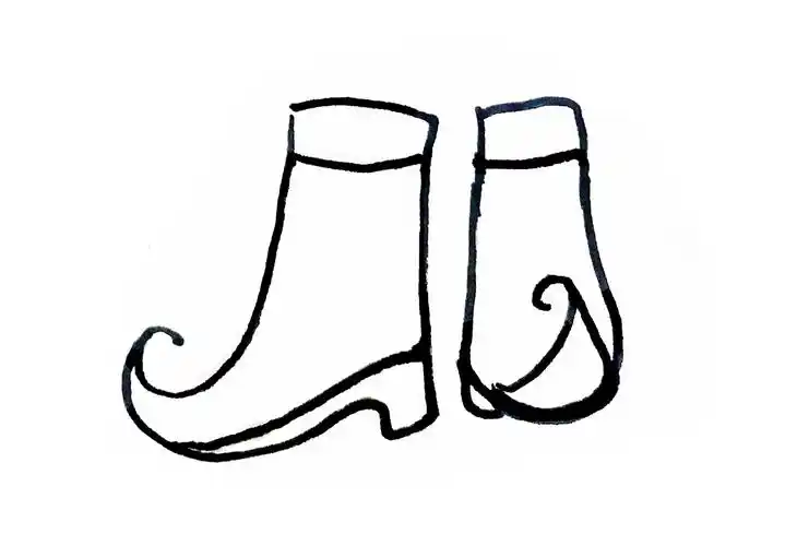 亲子简笔画鞋素材|10款鞋的画法,跟着步骤画,零基础也能学会