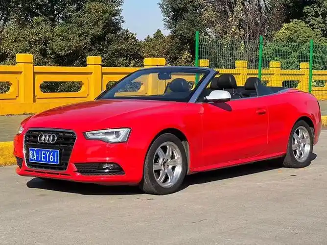奥迪a5软顶敞篷031512款.爆红外观.黑内.上海使用.徽牌