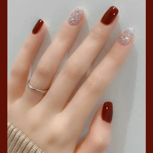 假指甲成品短款显手白