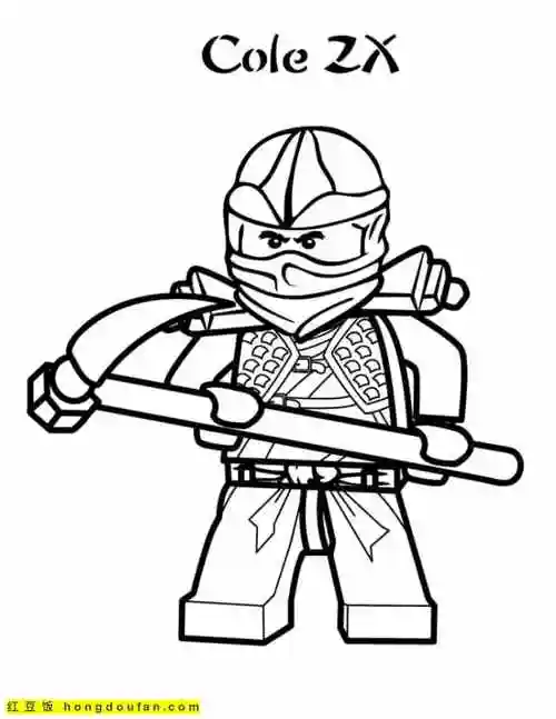 9张乐高忍者涂色图片免费下载-红豆饭小学生简笔画大全