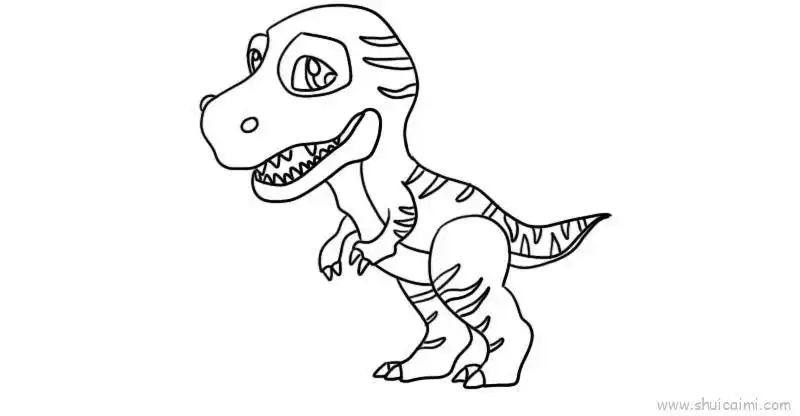 霸王龙简笔画画法图解