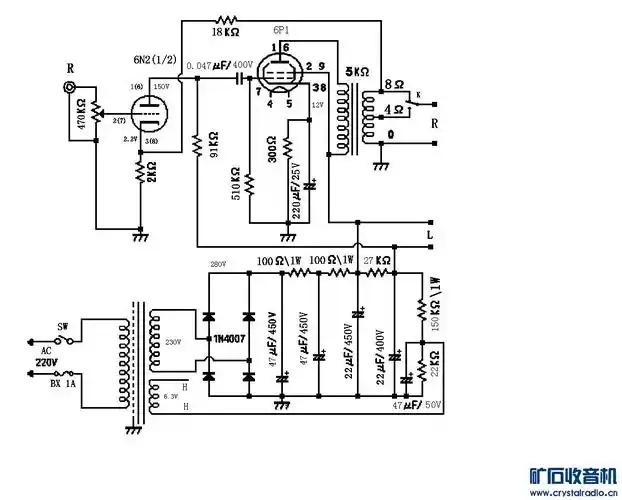 6p1单端常规接法与三极管接法之简单比较 - 〓电子管技术区〓 - 矿石