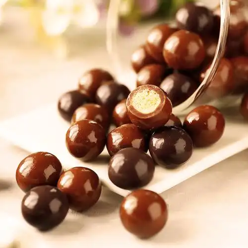 诺梵麦丽素桶装麦芽脆夹心球黑巧克力糖果送儿童办公室分享小零食