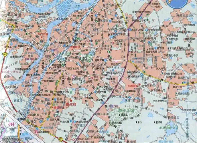 东莞市城区地图东莞地图库