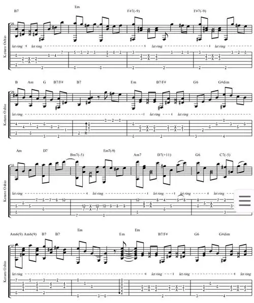 《evening》(corn wave麦浪)的吉他谱