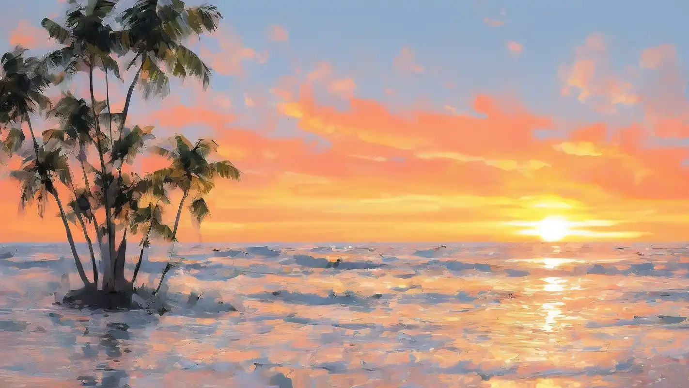 海边晚霞壁纸93梦幻般的美景等你来领