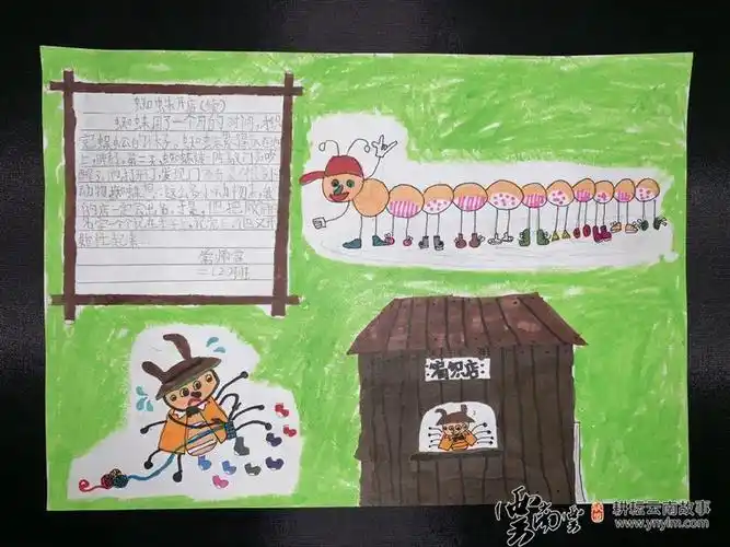 关于下雨的蜘蛛手抄报手抄报图片大全