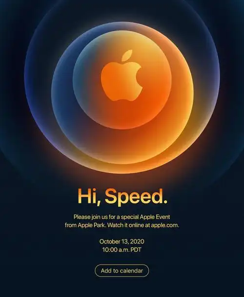 apple官宣将在10月14日凌晨举办发布会!网推iphone12系列即将亮相!