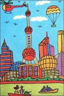 东方明珠简笔画步骤  漫步江滩远远可见上海东方明珠建筑简笔画上海