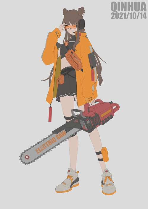 电锯|插画|概念设定|小青花 - 原创作品 - 站酷 (zcool)