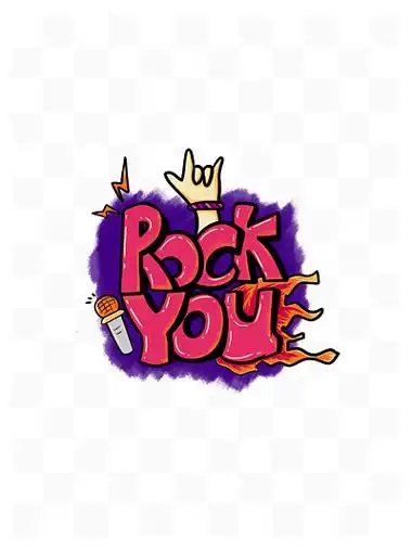 713rockyou摇滚涂鸦插画艺术字7117秋季校园运动会撞色