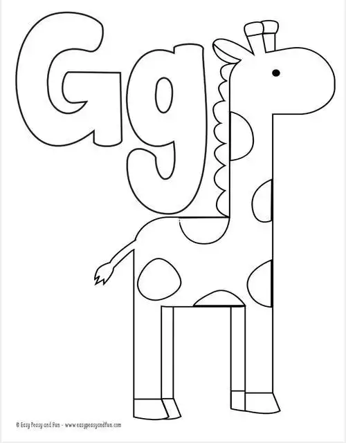 幼儿园大班英语单词涂色简笔画