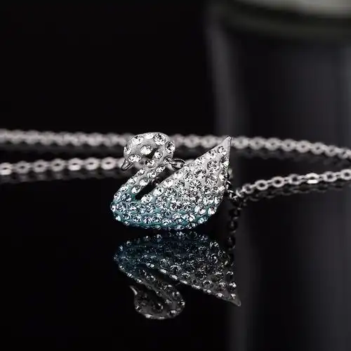 swarovski施华洛世奇项链小号时尚渐变蓝色天鹅系列吊坠5512094