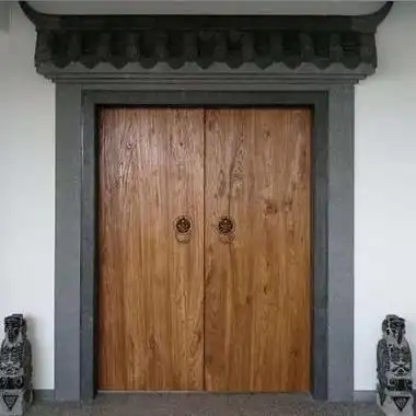 大门实木仿古老式木门中式别墅门庭院门开门进户门