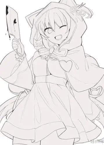 作业:动漫线稿零基础入门学习之结构线的画法练习 - rh-15-020苍蓝