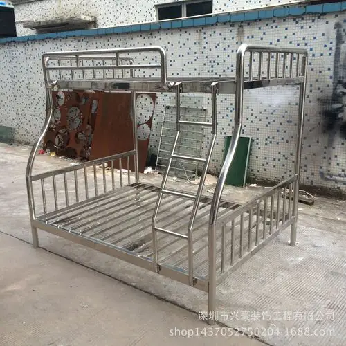 深圳工厂直销1.2米 1.5米不锈钢子母床