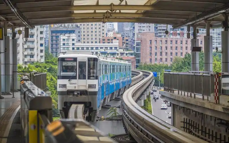 [轨道交通pov]重庆跨座式单轨列车2号线 较场口-鱼洞 全程前方展望